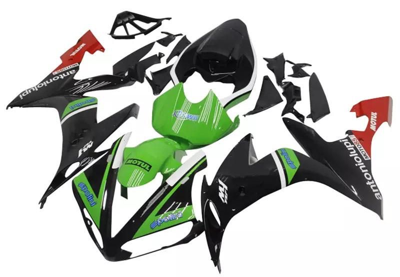Green Black Motorcycle Fairings Plastics Kit For 2004-2006 Yamaha YZF-R1 FM-4738