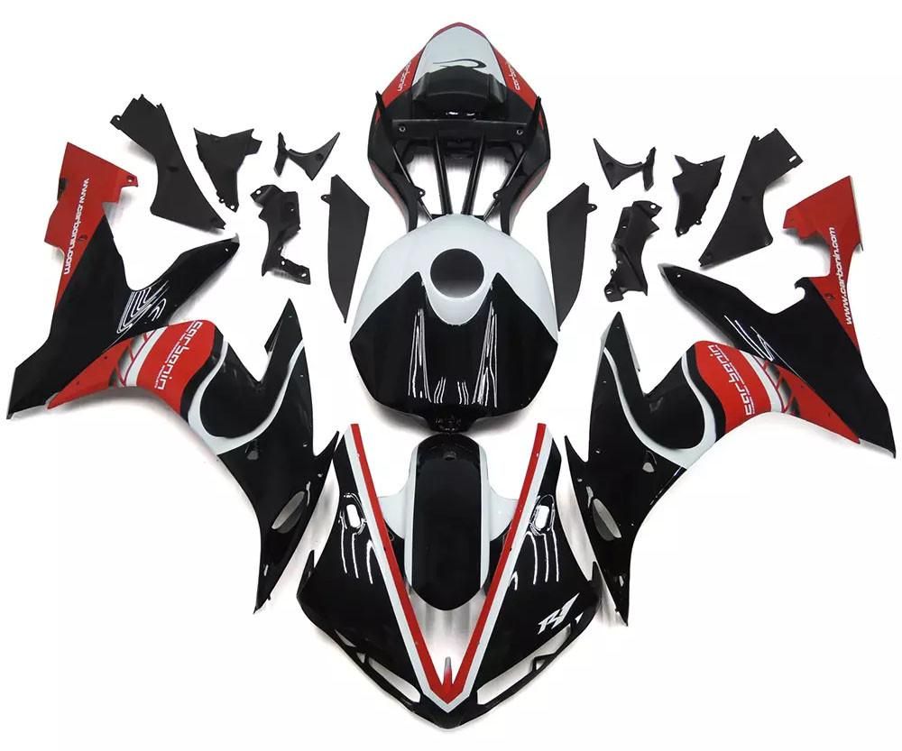 Gloss Black Red Motorcycle Fairings Plastics Kit For 2004-2006 Yamaha YZF-R1 FM-4741