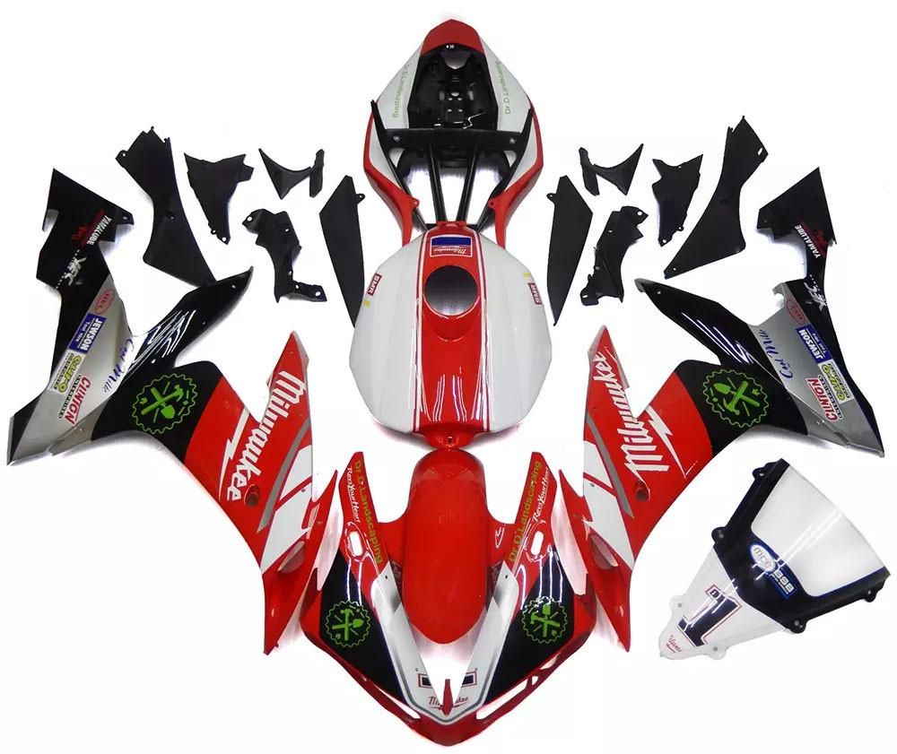 Red, White Black Motorcycle Fairings Plastics Kit For 2004-2006 Yamaha YZF-R1 FM-4742