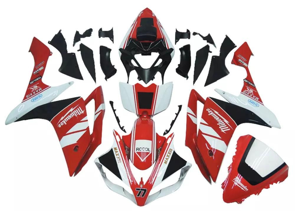 White, Black Red Motorcycle Fairings Plastics Kit For 2007-2008 Yamaha YZF-R1 FM-4710