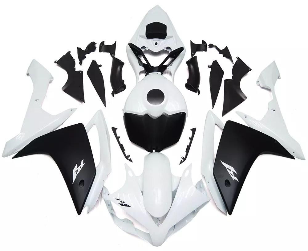 White Matte Black Motorcycle Fairings Plastics Kit For 2007-2008 Yamaha YZF-R1 FM-4715