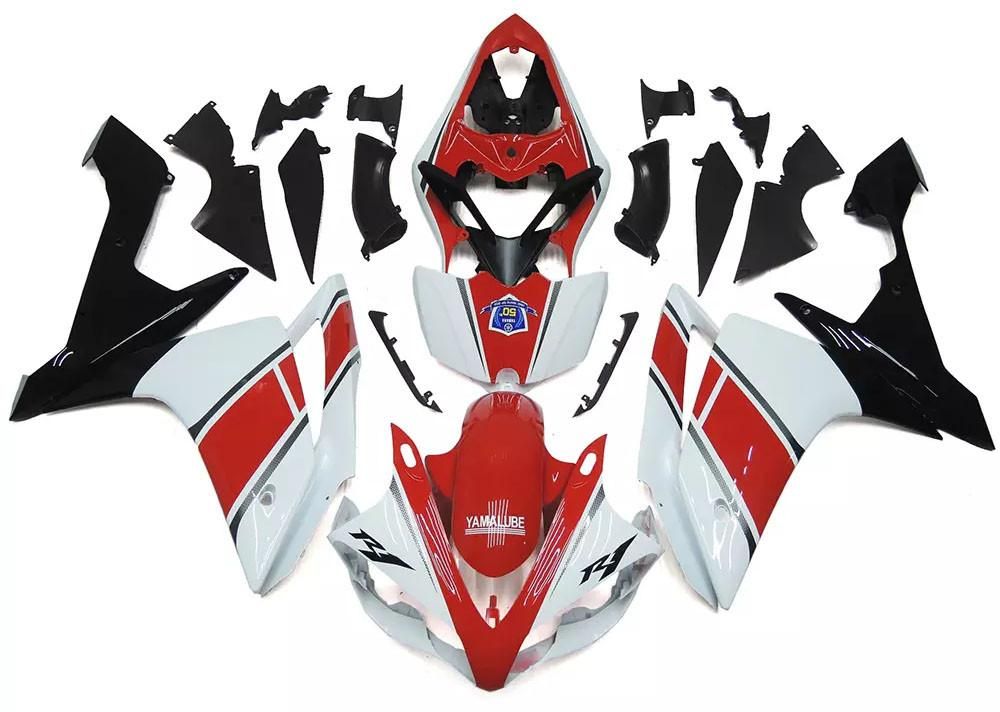 Red, Black White Motorcycle Fairings Plastics Kit For 2007-2008 Yamaha YZF-R1 FM-4730
