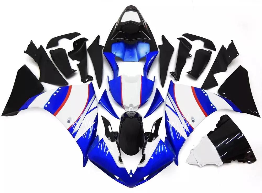 Blue, White Black Motorcycle Fairings Plastics Kit For 2009-2011 Yamaha YZF-R1 FM-4683