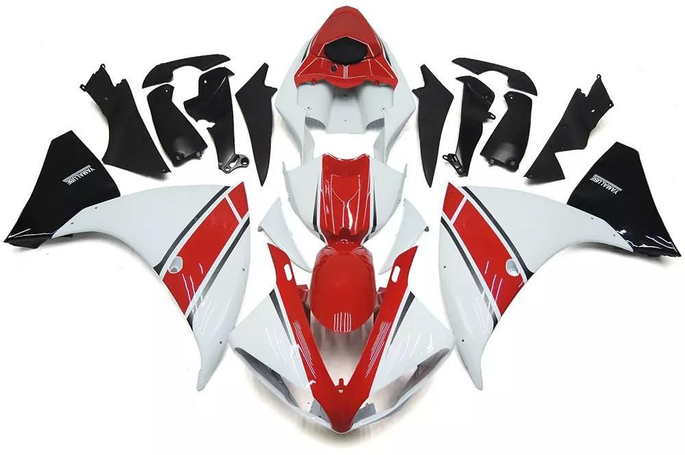 Red, White Black Motorcycle Fairings Plastics Kit For 2009-2011 Yamaha YZF-R1 FM-4686