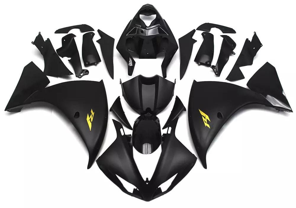 Flat Black Motorcycle Fairings Plastics Kit For 2009-2011 Yamaha YZF-R1 FM-4691