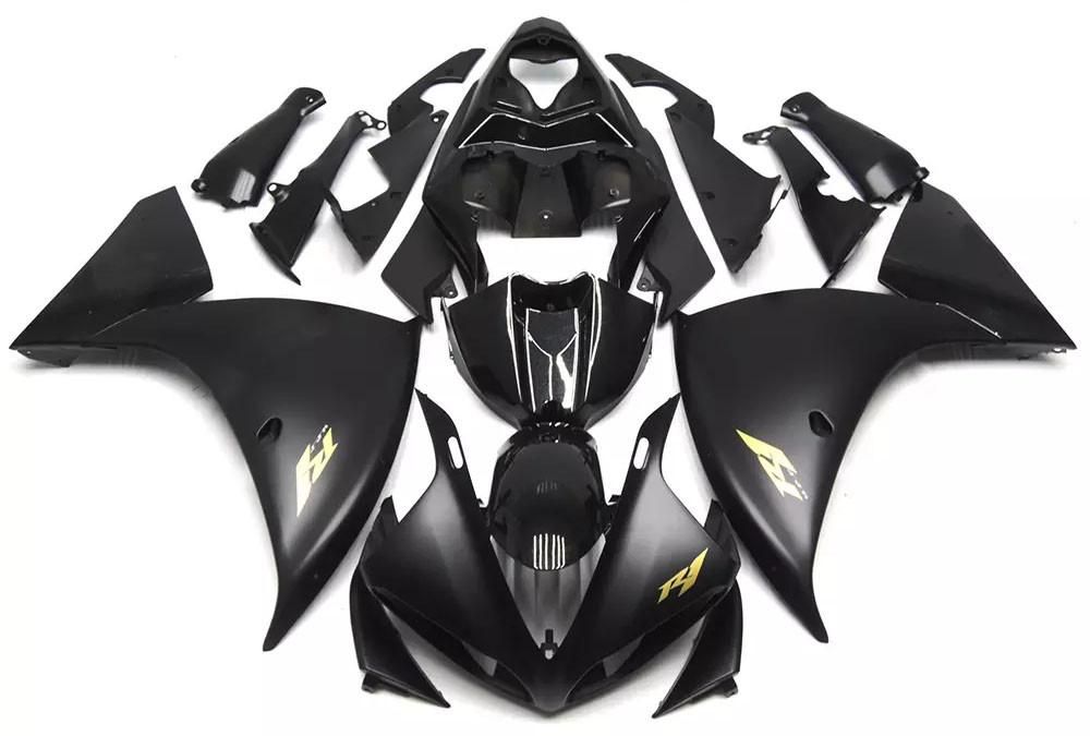Metallic Black Motorcycle Fairings Plastics Kit For 2009-2011 Yamaha YZF-R1 FM-4701