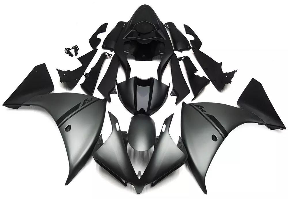 Matte Black Motorcycle Fairings Plastics Kit For 2012-2014 Yamaha YZF-R1 FM-4677