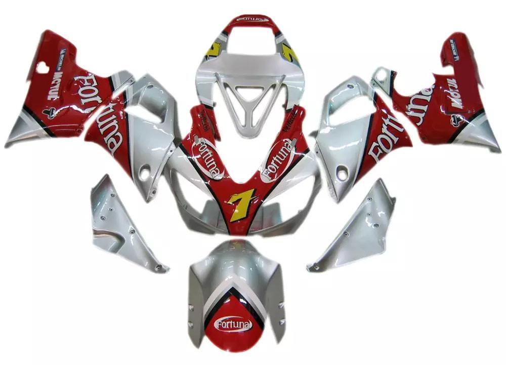 Red Silver Motorcycle Fairings Plastics Kit For 1998-1999 Yamaha YZF-R1 FM-4797