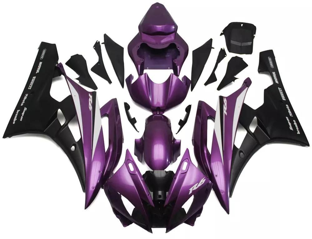 Purple Black Motorcycle Fairings Plastics Kit For 2006-2007 Yamaha YZF-R6 FM-4870