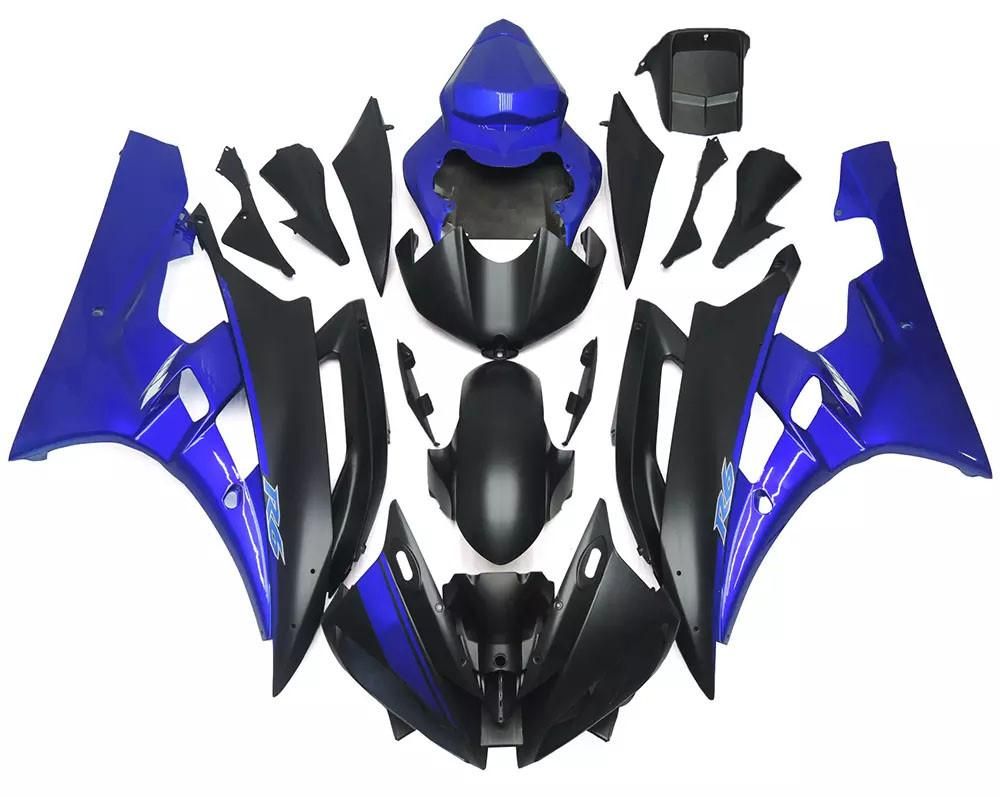 Black Blue Motorcycle Fairings Plastics Kit For 2006-2007 Yamaha YZF-R6 FM-4874