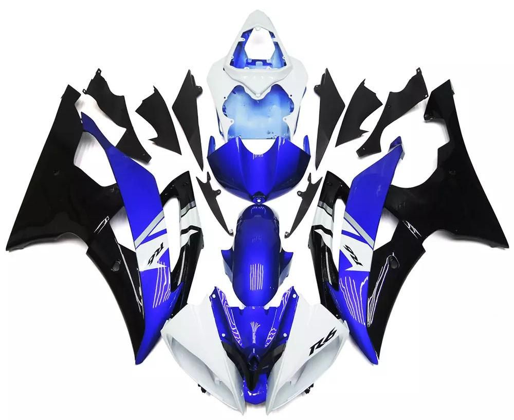 White, Blue Black Motorcycle Fairings Plastics Kit For 2008-2016 Yamaha YZF-R6 FM-4818