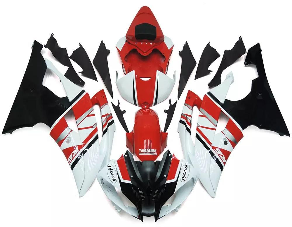 Red, White Black Motorcycle Fairings Plastics Kit For 2008-2016 Yamaha YZF-R6 FM-4828