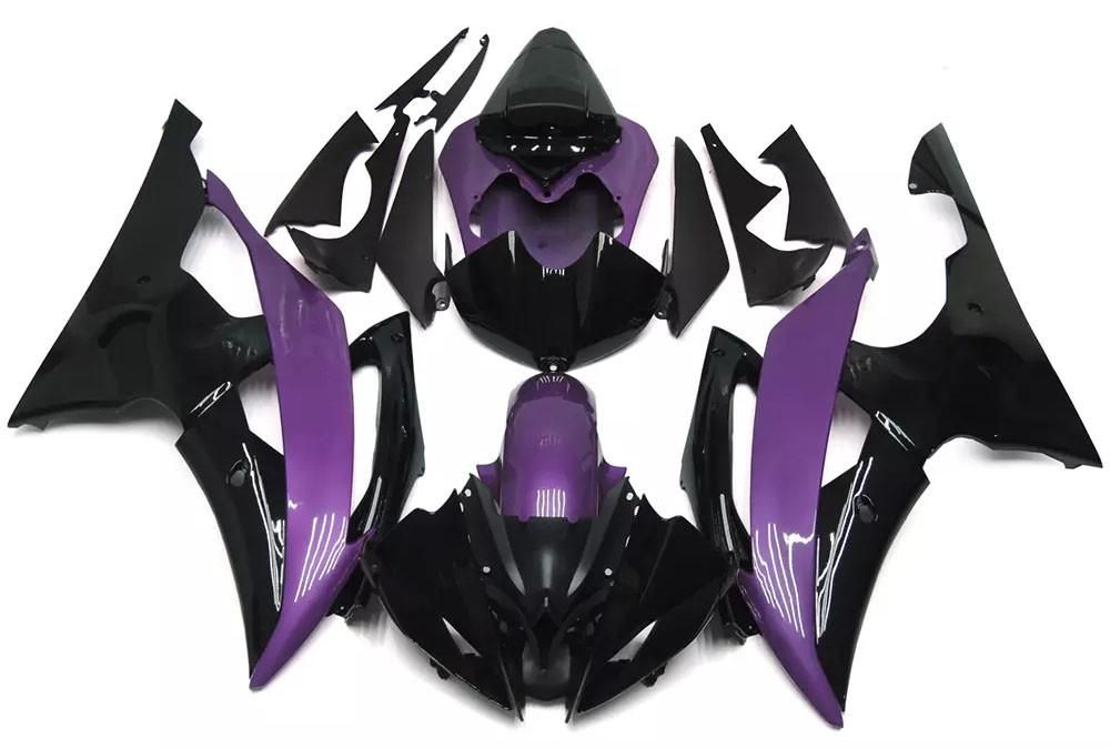 Purple Black Motorcycle Fairings Plastics Kit For 2008-2016 Yamaha YZF-R6 FM-4831