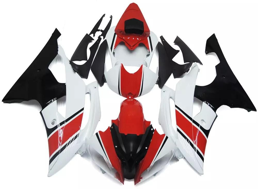 Pearl Red, White Black Motorcycle Fairings Plastics Kit For 2008-2016 Yamaha YZF-R6 FM-4832