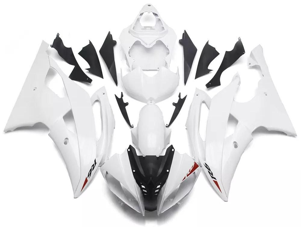 Black White Motorcycle Fairings Plastics Kit For 2008-2016 Yamaha YZF-R6 FM-4855