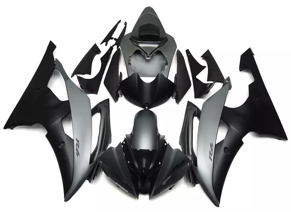 Black Gray Motorcycle Fairings Plastics Kit For 2008-2016 Yamaha YZF-R6 FM-4857