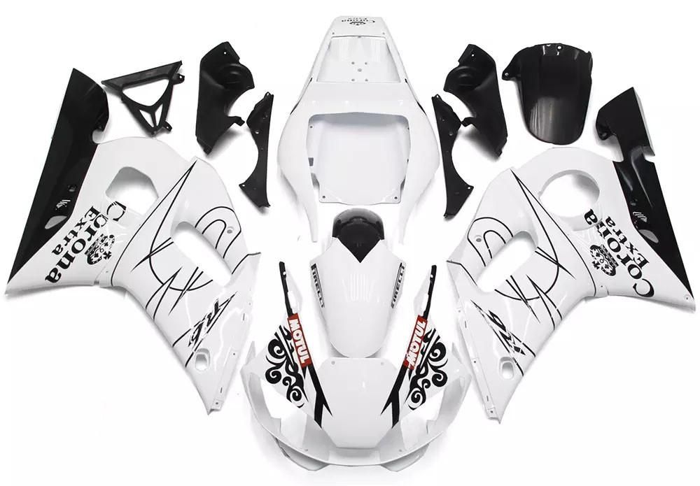 White Corona Motorcycle Fairings Plastics Kit For 1998-2002 Yamaha YZF-R6 FM-4916