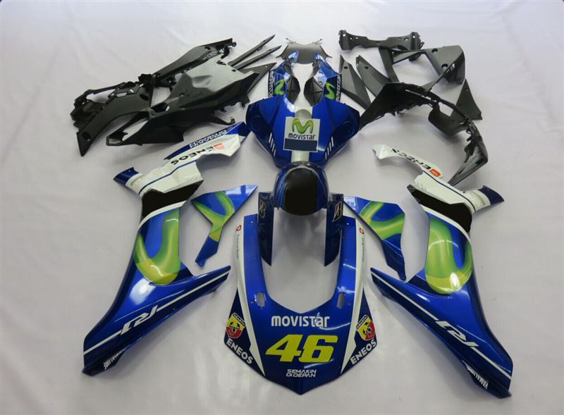 Yamaha YZF R1 Blue Movistar Fairings Plastics Kit 2015-2017 FM-5281