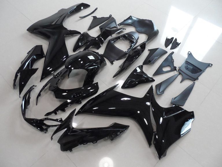 Fairings Plastics Kit For Suzuki GSXR600-750 GSXR600 2011-2017 / GSXR750 2011-2017 All Gloss Black FM-1500