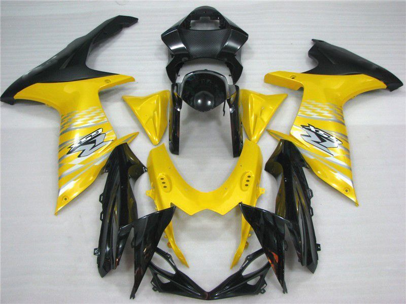 Fairings Plastics Kit For Suzuki GSXR600-750 GSXR600 2011-2017 / GSXR750 2011-2017 Yellow Black Silver FM-1513