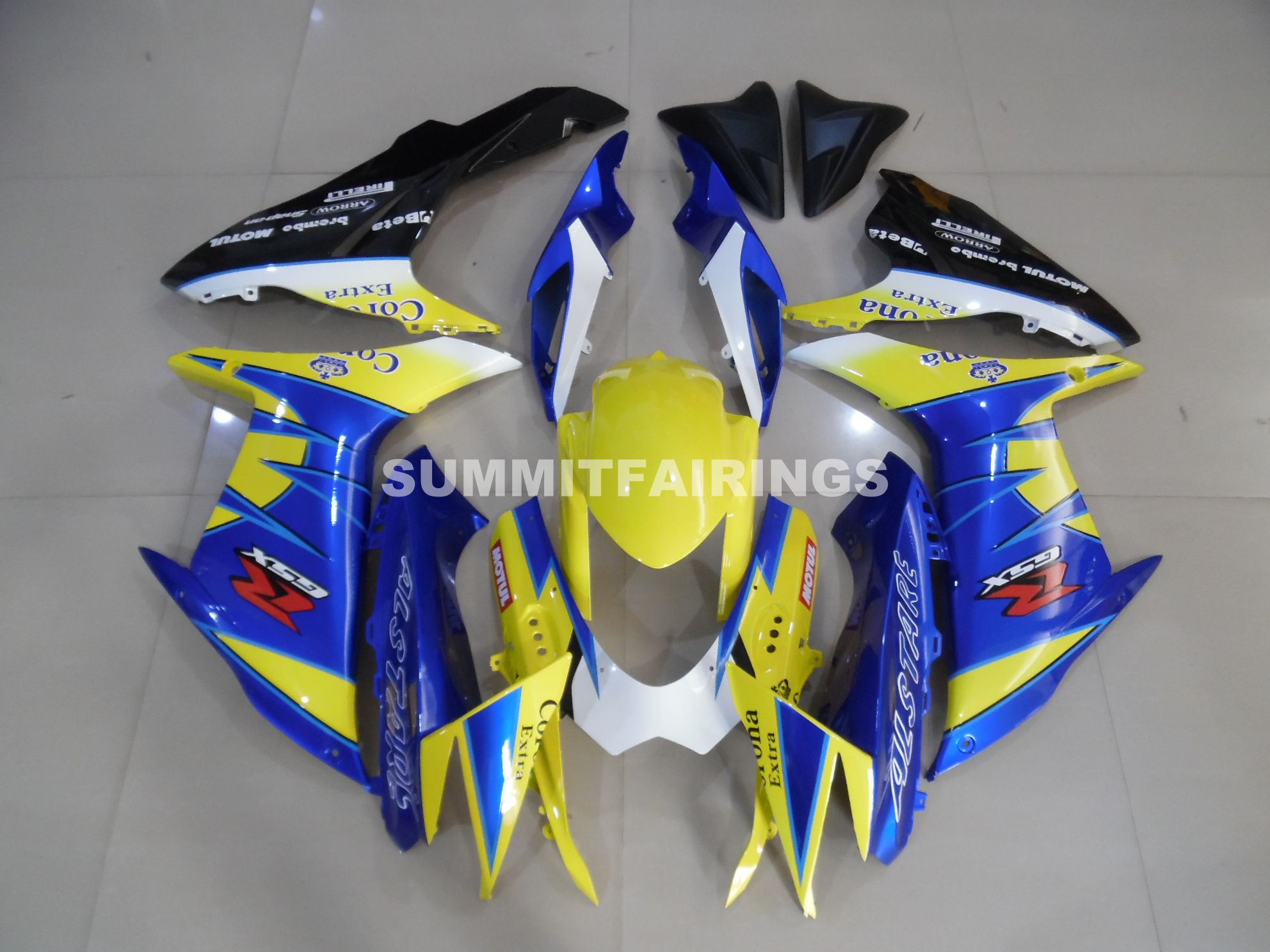 Fairings Plastics Kit For Suzuki GSXR600-750 GSXR600 2011-2017 / GSXR750 2011-2017 K11 Yellow Blue Alstare FM-1524