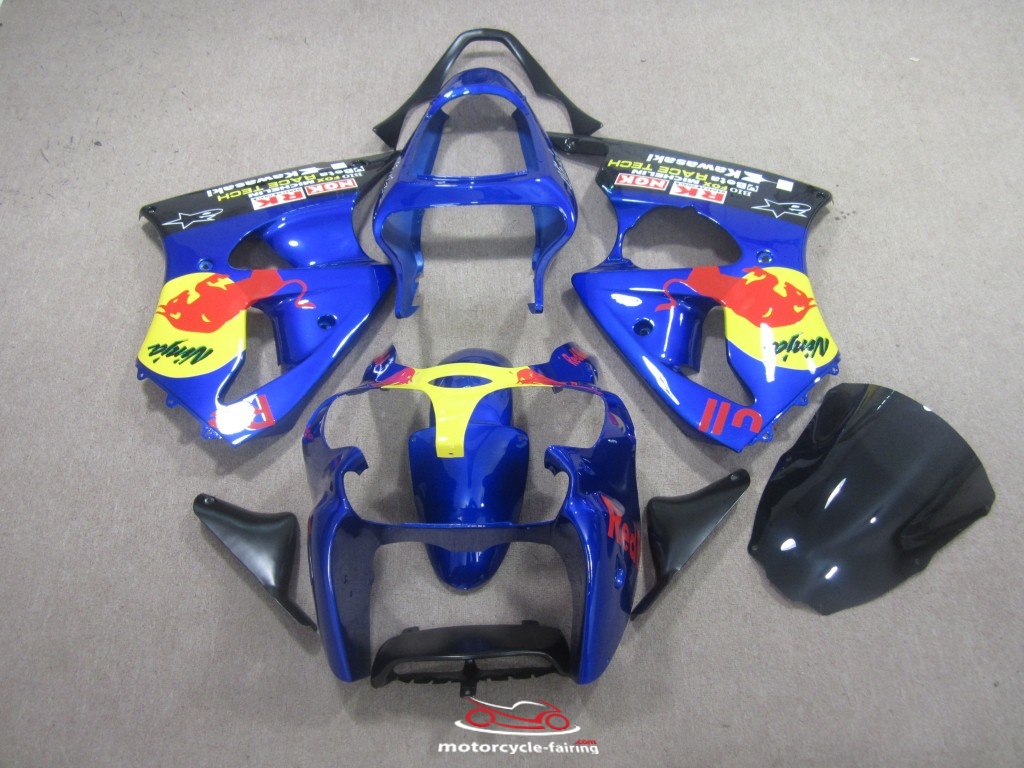 Kawasaki Ninja ZX-6R Fairings Plastics Kit 2000-2002 FM-0817